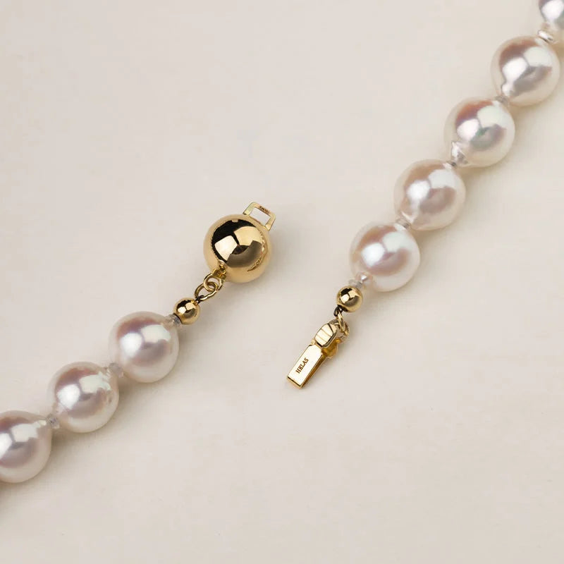 9-11 mm | Design inspired by Harris | 18k Filled Gold Large Freshwater pearls Necklace