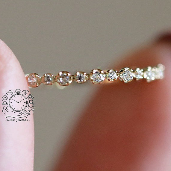 S925 Sterling Silver 14K Gold-Plated Zircon Minimalist Ring , unique minimalist Ring, Gift For Women by Karios, trendy rings