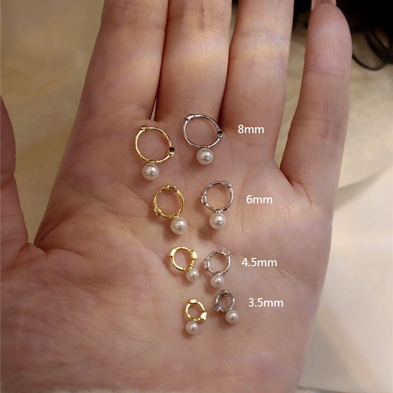 Ultra Mini Pearl Ear Studs & Hoops – Comfortable, Dainty, and Perfect for Everyday Wear