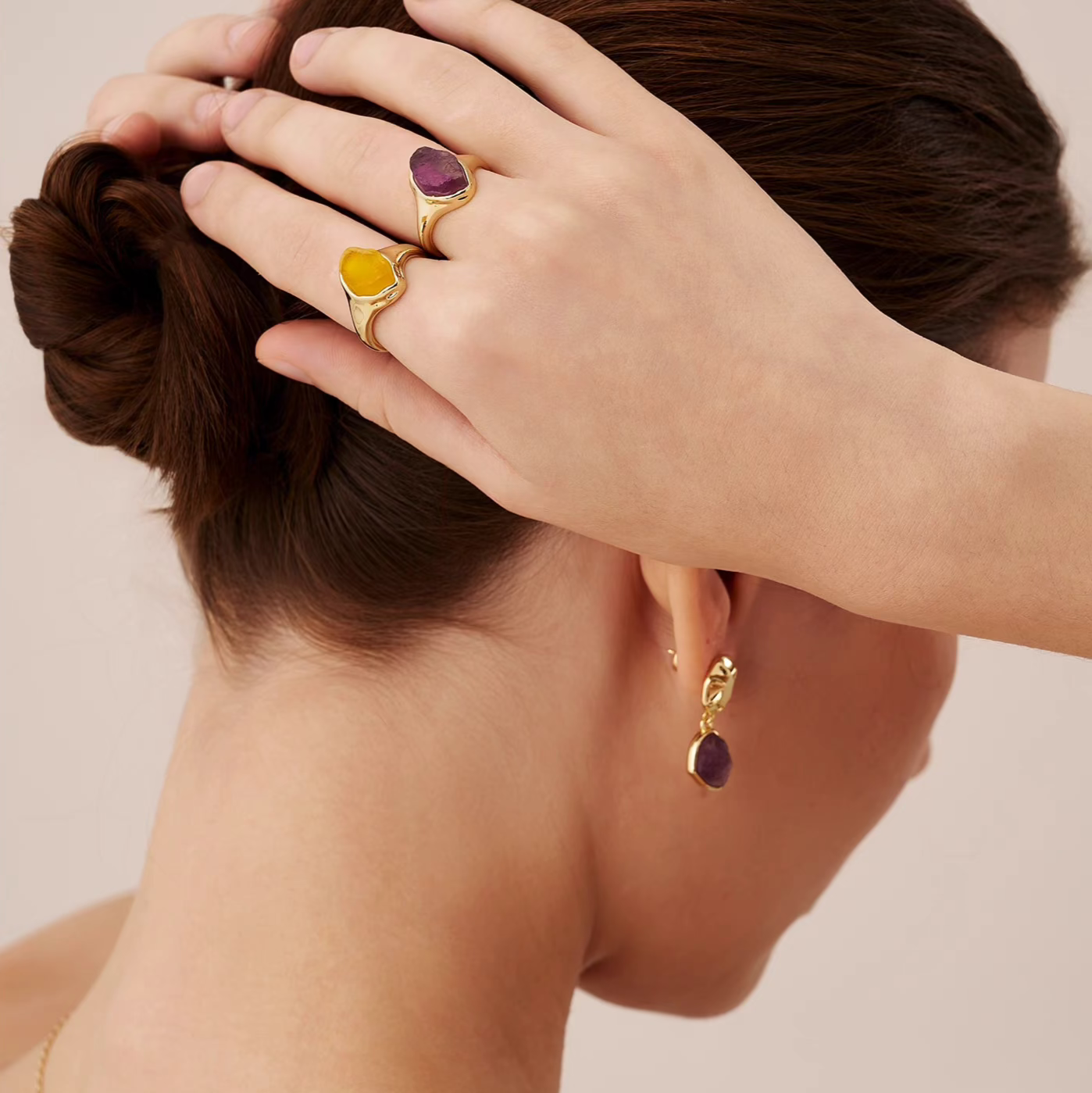 Natural Citrine Ring for Women – Light Luxury, Unique Gemstone Open Band Index Finger Ring (Best-Seller)