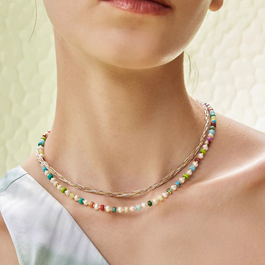 Dopamine Necklace for Women – Freshwater Pearl Collarbone Choker