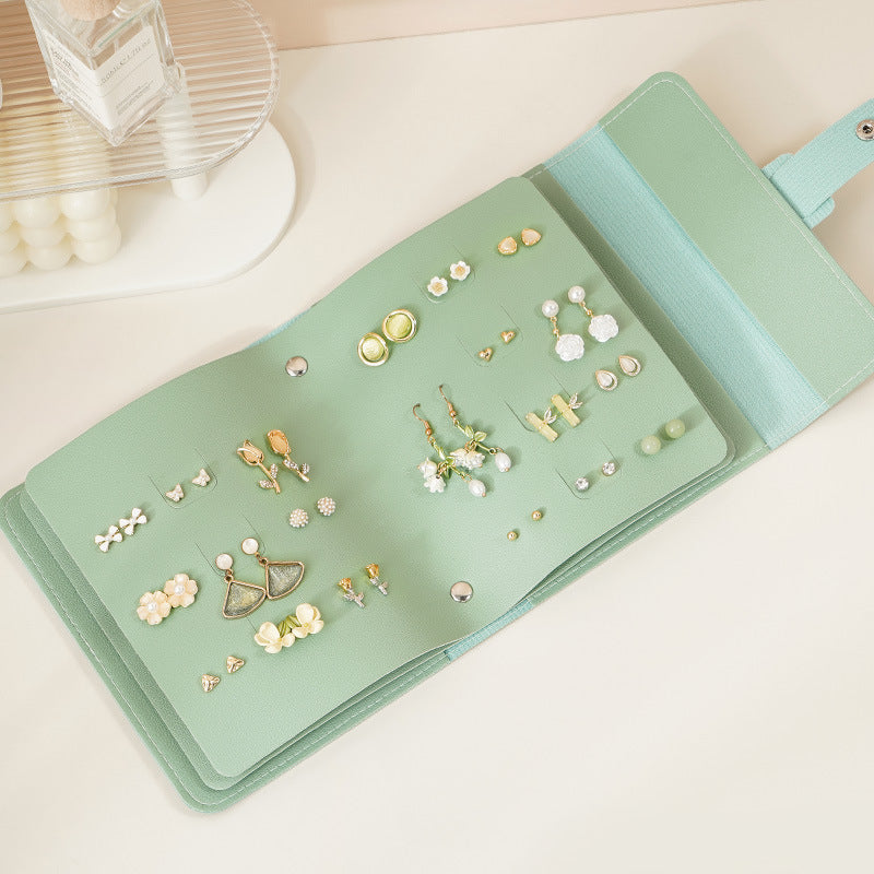 Earring Organizer Book Leather Earring Holder Portable Travel Jewelry Case Durable Earring Storage Book For Earrings