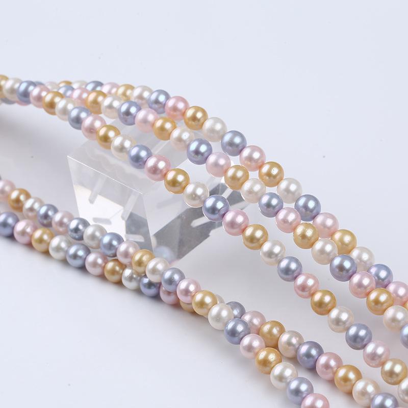 7-8mm Multicolor Freshwater Pearl Strand  | Muti-color, rainbow style necklace | Gift for her