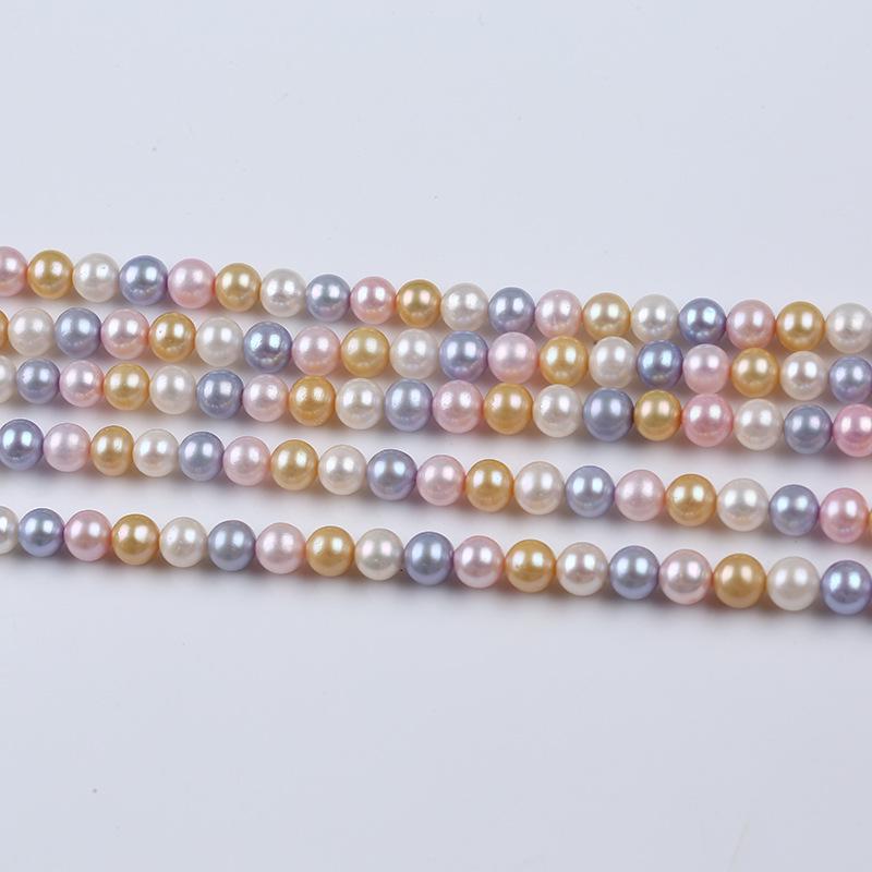 7-8mm Multicolor Freshwater Pearl Strand  | Muti-color, rainbow style necklace | Gift for her